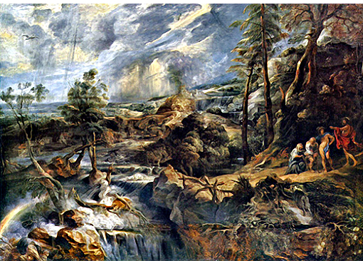 Peter Paul Rubens, Landscape with Philemon and Baucis, c. 1620/1625